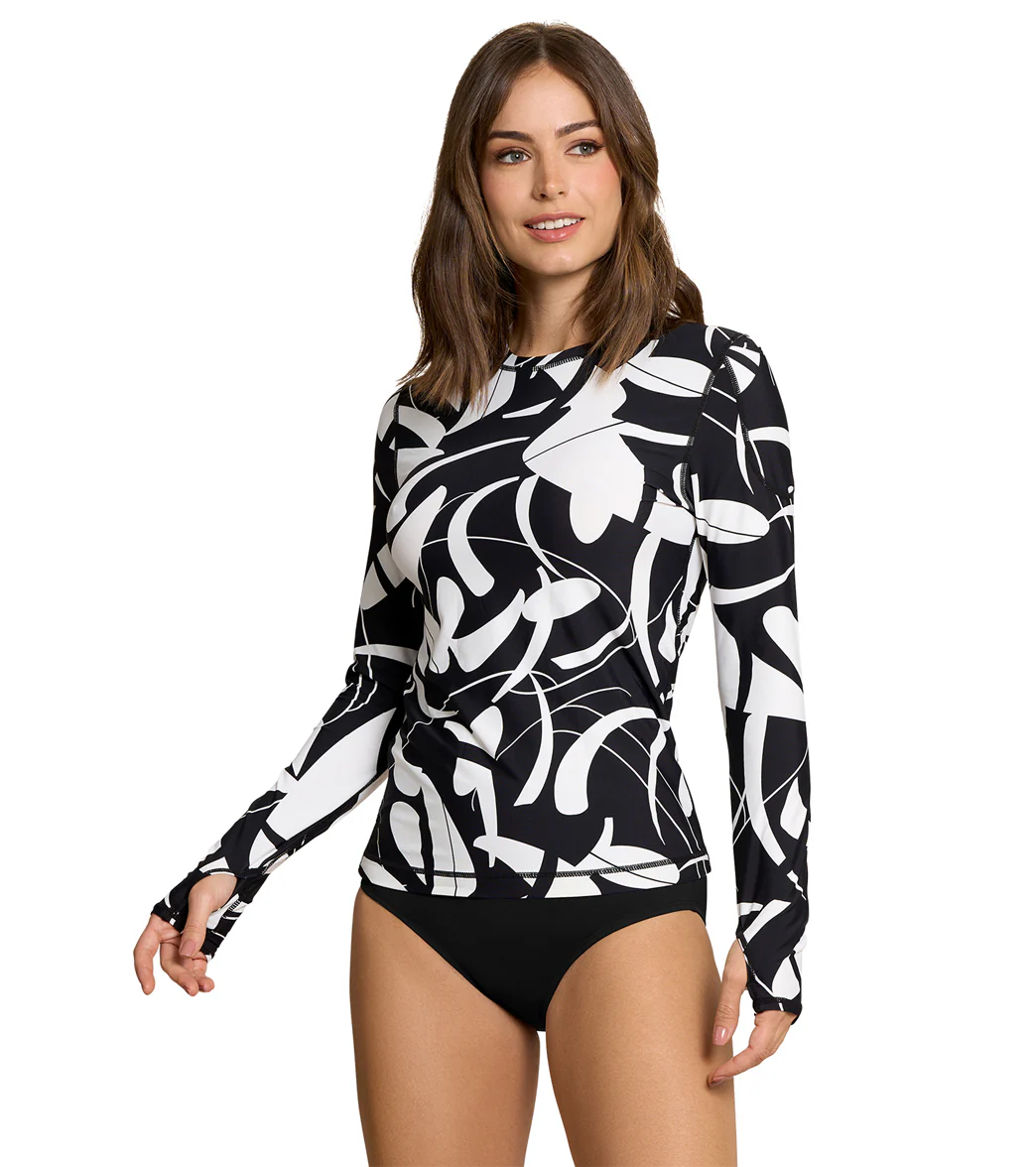 Jantzen x BloqUV Women's Botanical Domino 24/7 Swim Rash Guard - Image 5