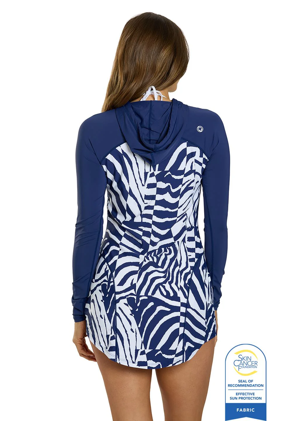 Jantzen x BloqUV Women's Wild Curve Hoodie Cover Up Dress - Image 5