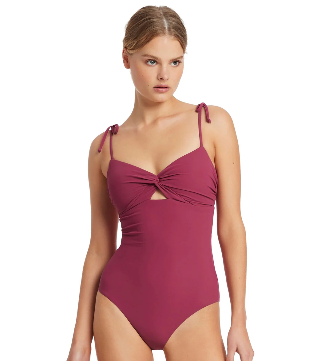 Jets Swimwear Australia Women's Jetset Twist Front One Piece Swimsuit