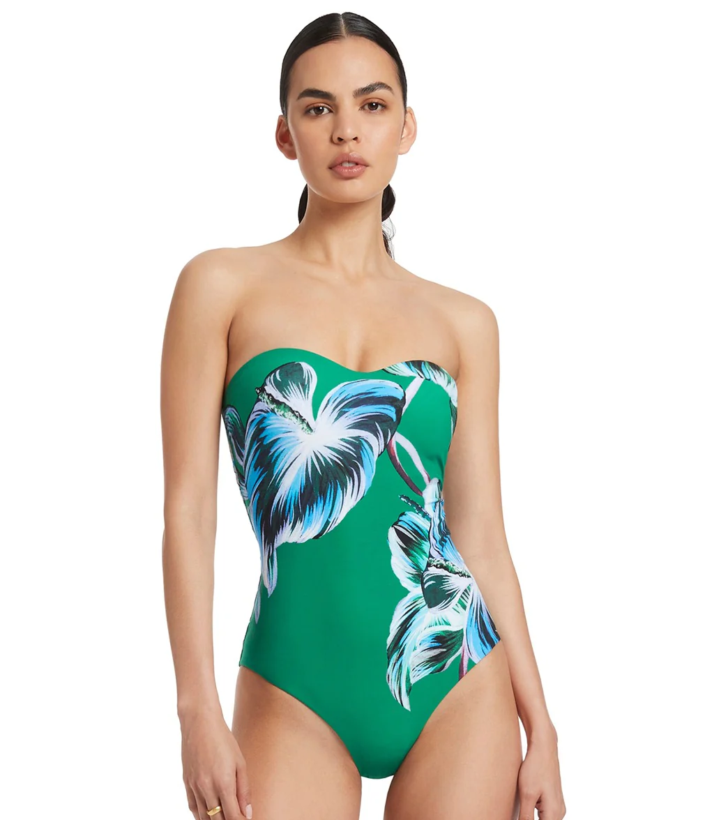 Jets Swimwear Australia Women's Viva Leaf Bandeau One Piece Swimsuit - Image 7