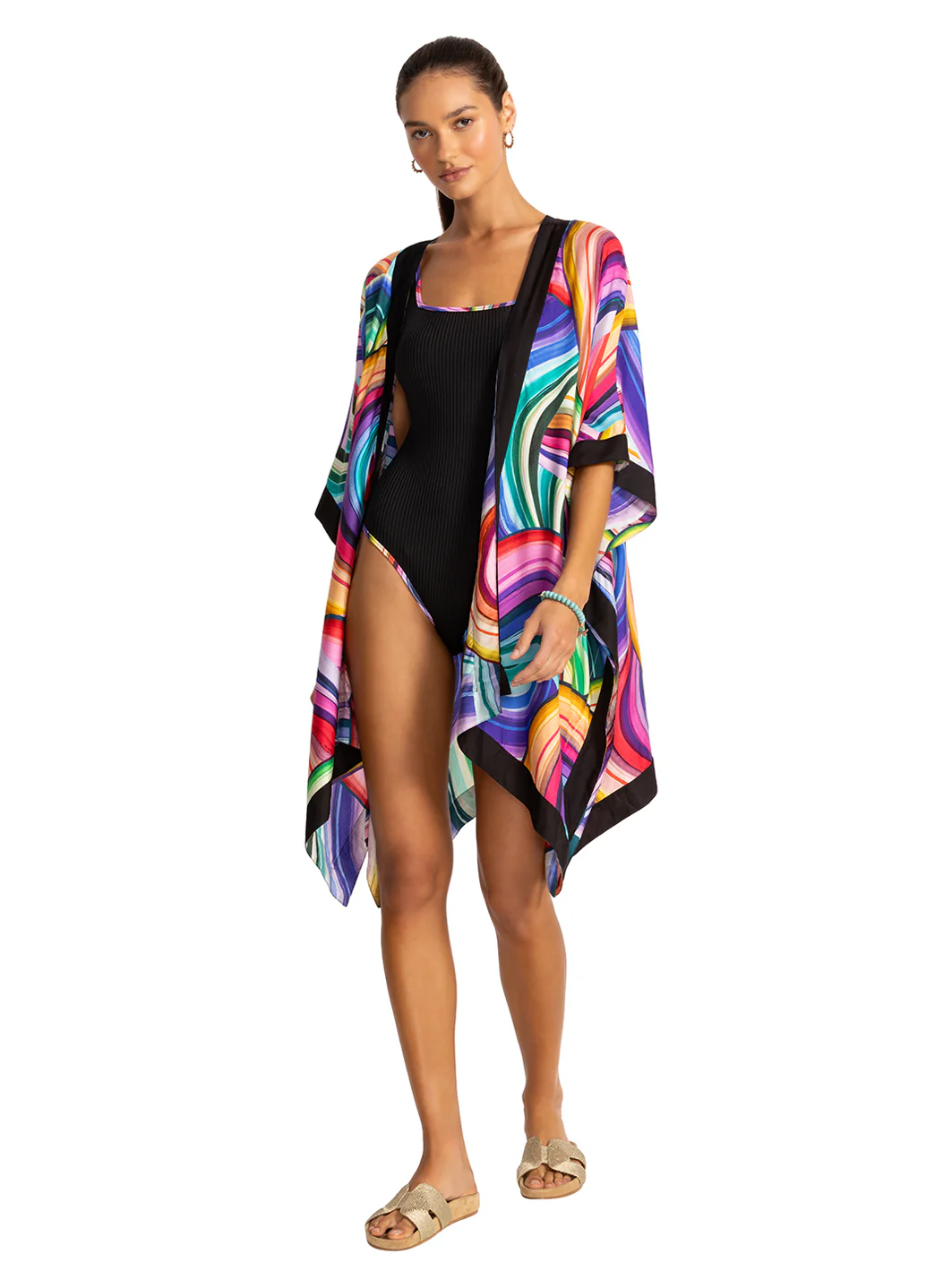 Johnny Was Women's Abel Short Kimono Cover Up - Image 6
