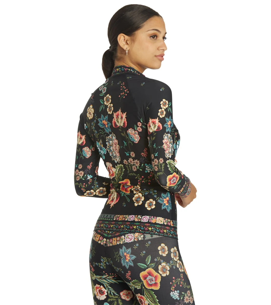 Johnny Was Women's Ardy Long Sleeve Zip Front Swim Shirt - Image 3