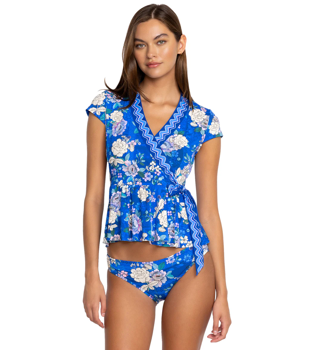 Johnny Was Women's Blue Dove Hipster Bikini Bottom - Image 4
