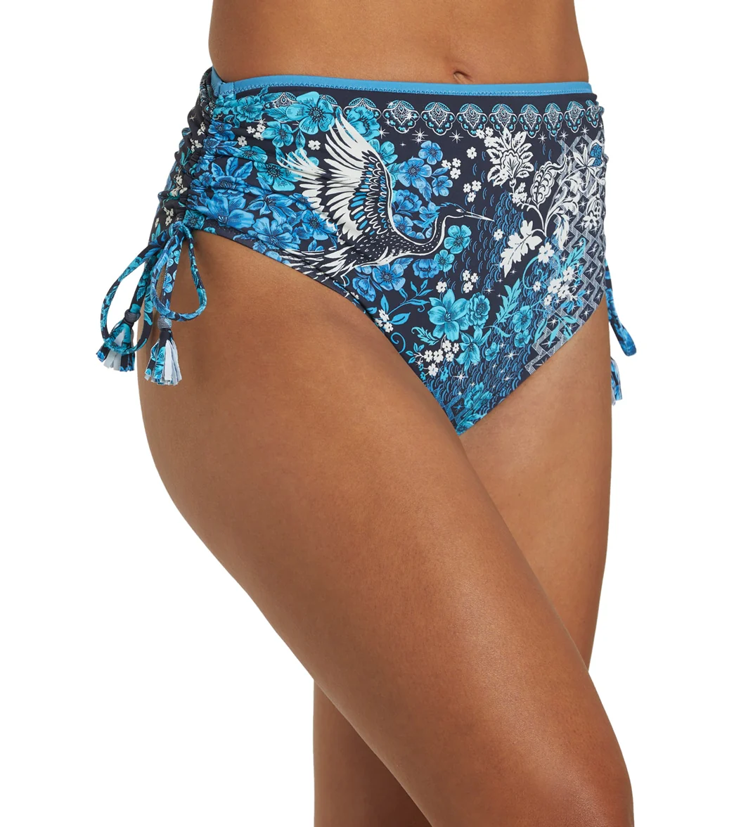 Johnny Was Women's Blue Phoenix High Waist Bikini Bottom - Image 2