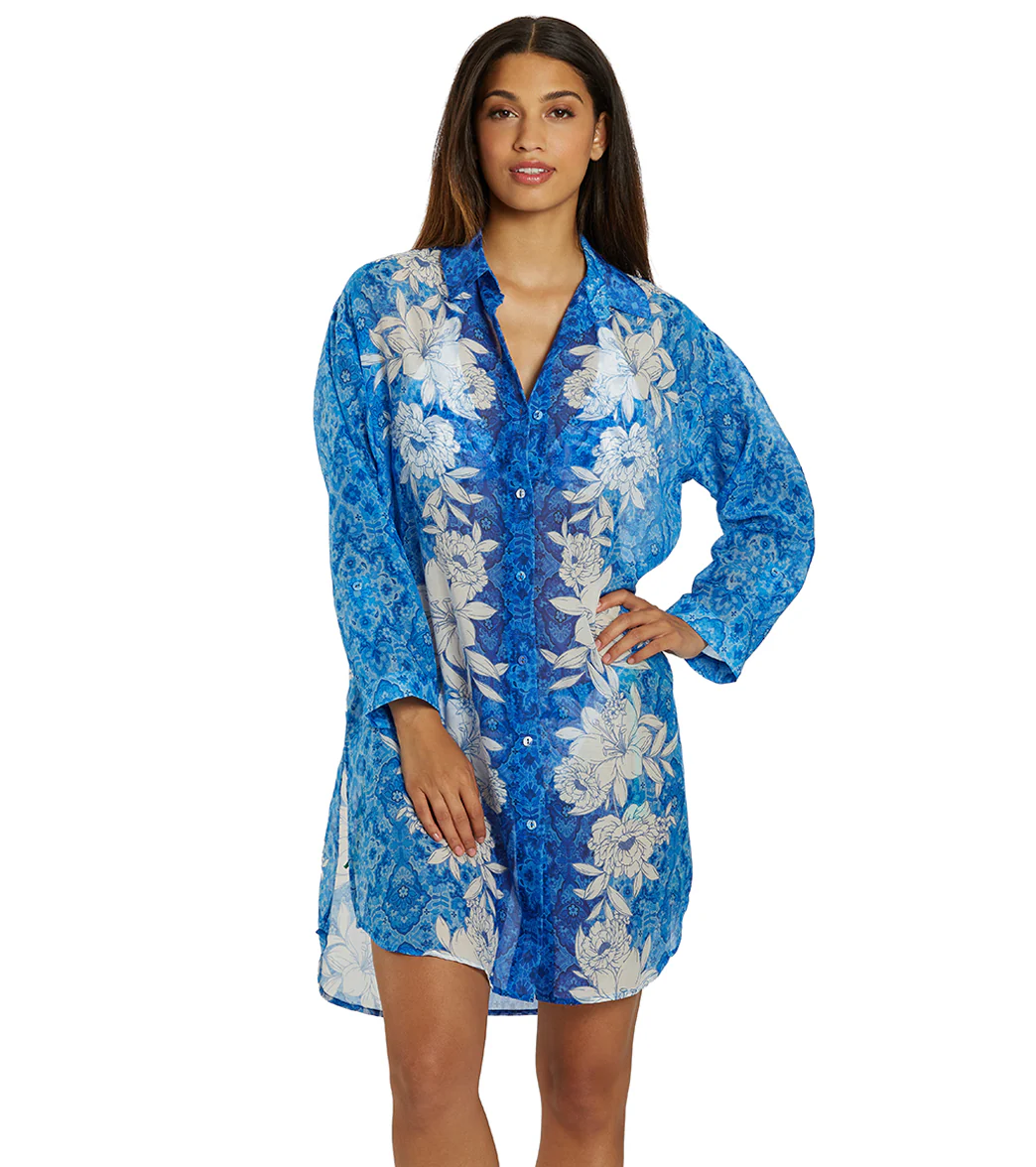 Johnny Was Women's Clio Mix Button Down Shirt Dress - Image 6