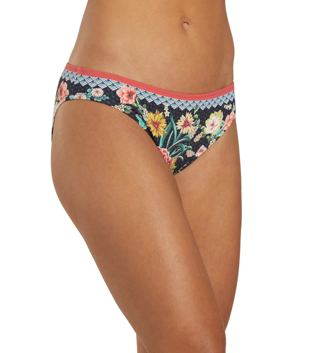 Johnny Was Women's Dark Floral Mia Hipster Bikini Bottom - Image 2