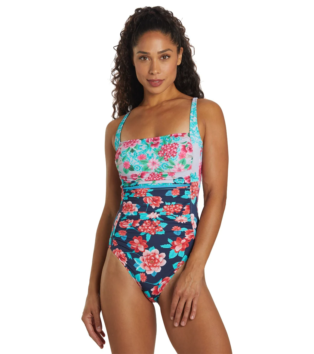 Johnny Was Women's Japer Ruched One Piece Swimsuit - Image 6