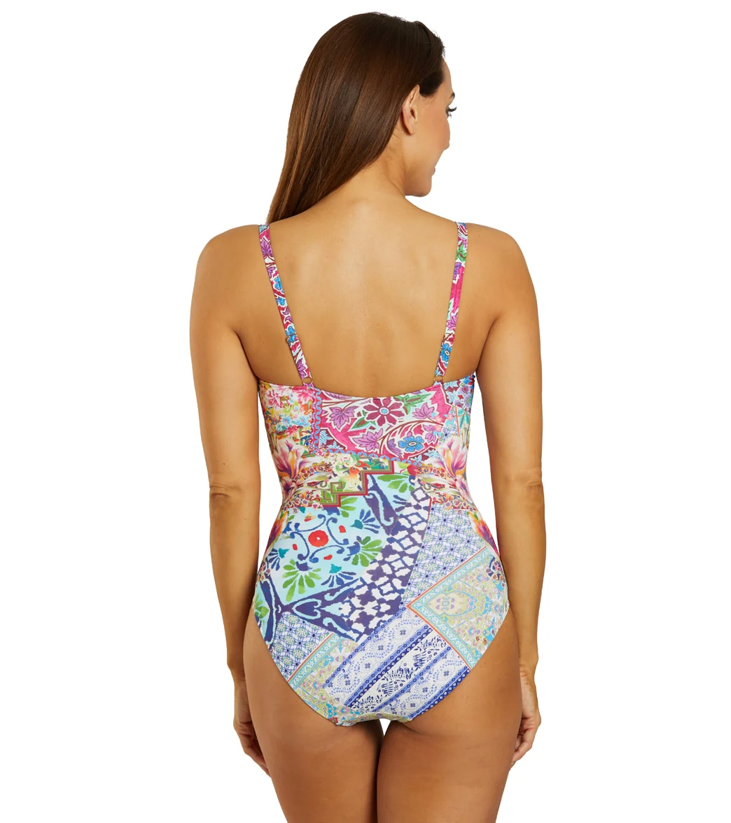 Johnny Was Women's Locita Ruched One Piece Swimsuit - Image 3