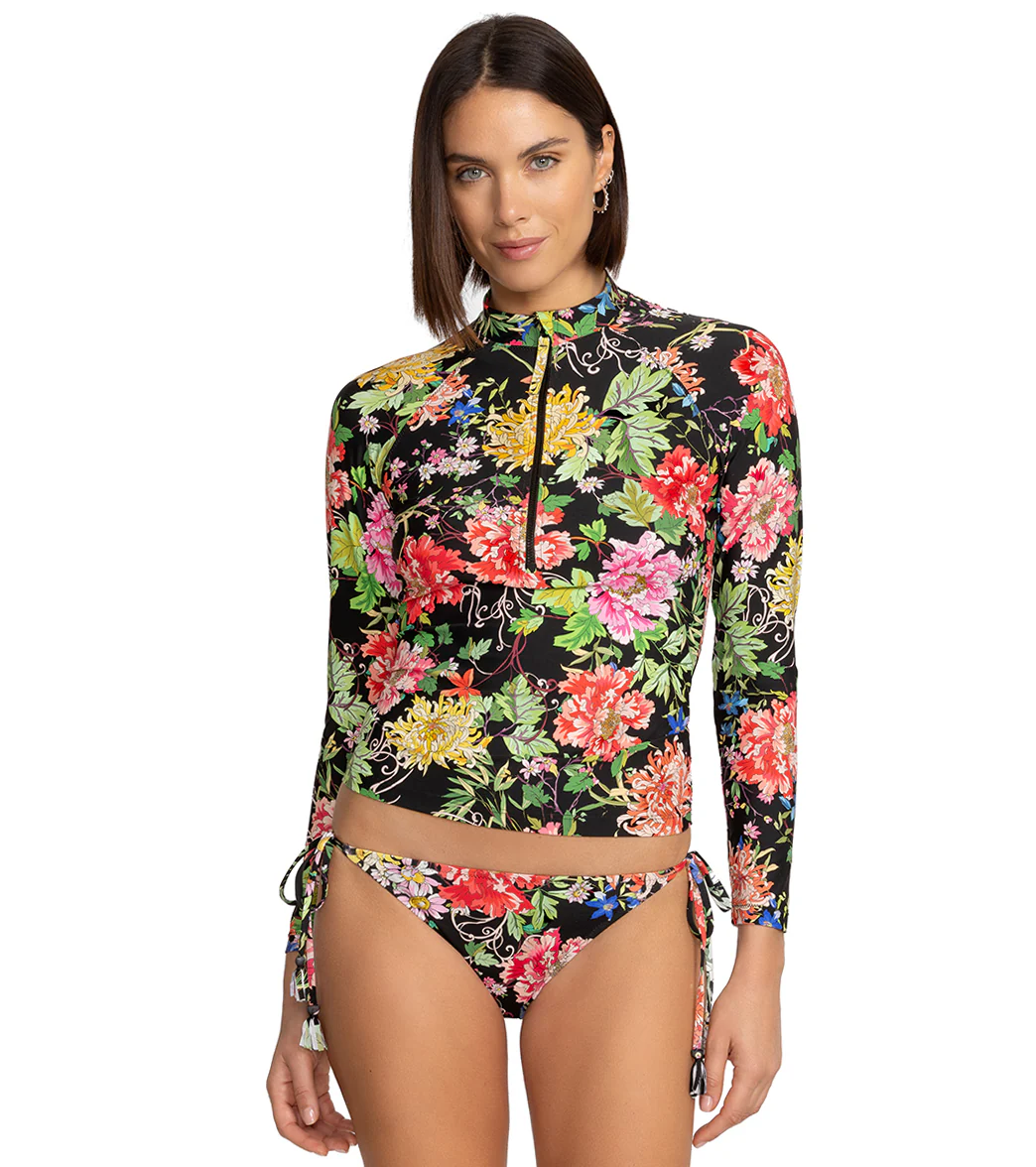 Johnny Was Women's Metalli Notte Long Sleeve Surf Shirt - Image 7