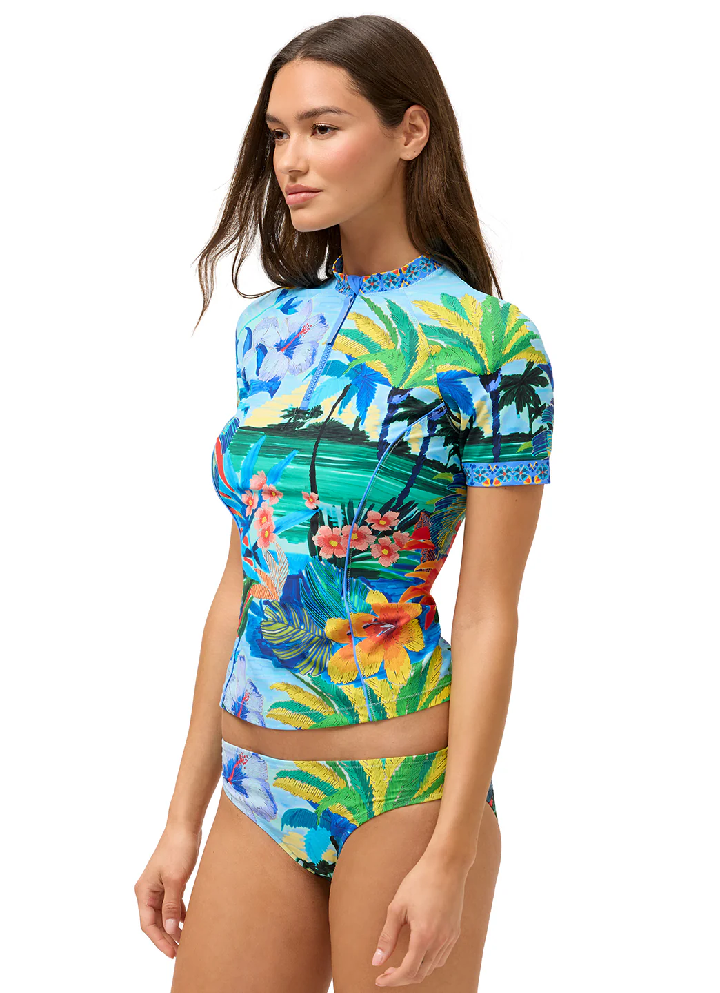 Johnny Was Women's Paradis Short Sleeve Surf Shirt - Image 3
