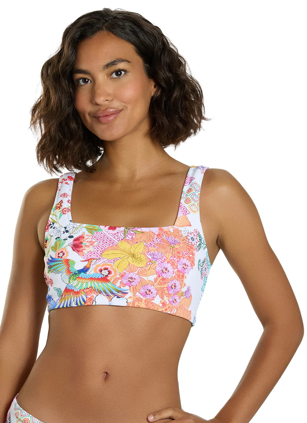 Johnny Was Women's Paula Reverse Pique Square Neck Bikini Top - Image 3
