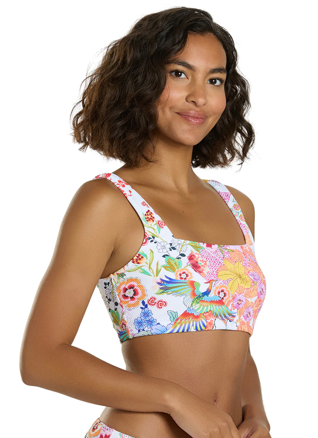 Johnny Was Women's Paula Reverse Pique Square Neck Bikini Top - Image 4