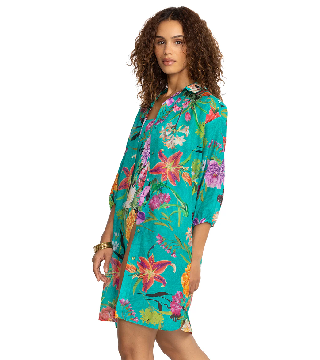 Johnny Was Women's Peacock Goza Shirt Dress - Image 2