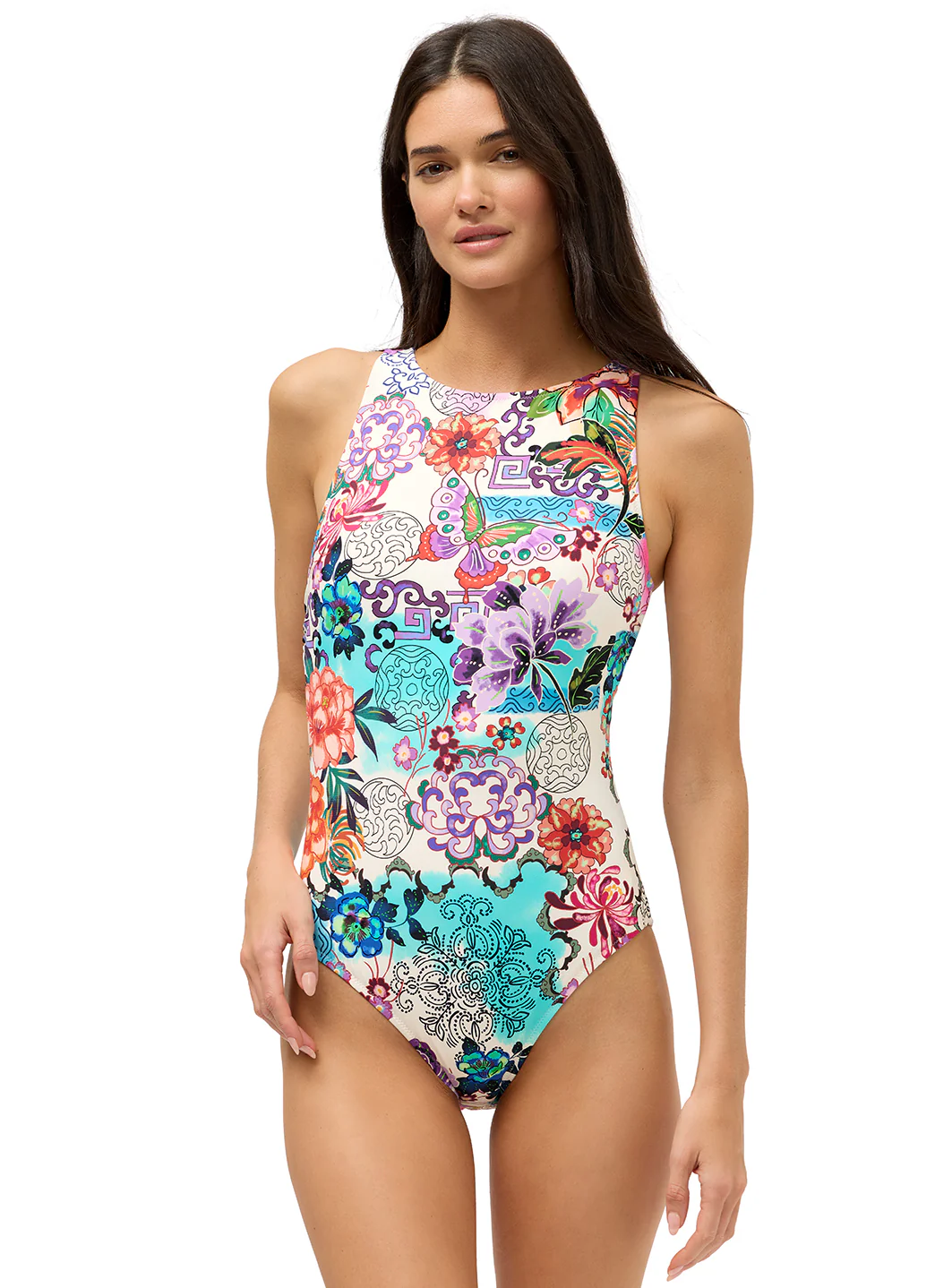 Johnny Was Women's Roseum Tie Back One Piece Swimsuit - Image 3
