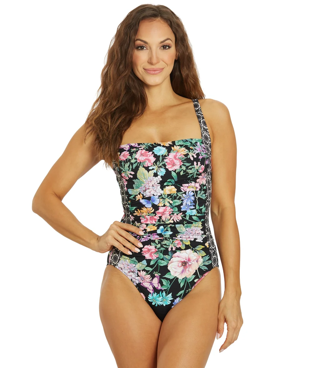 Johnny Was Women's Ruched One Piece Swimsuit - Image 7