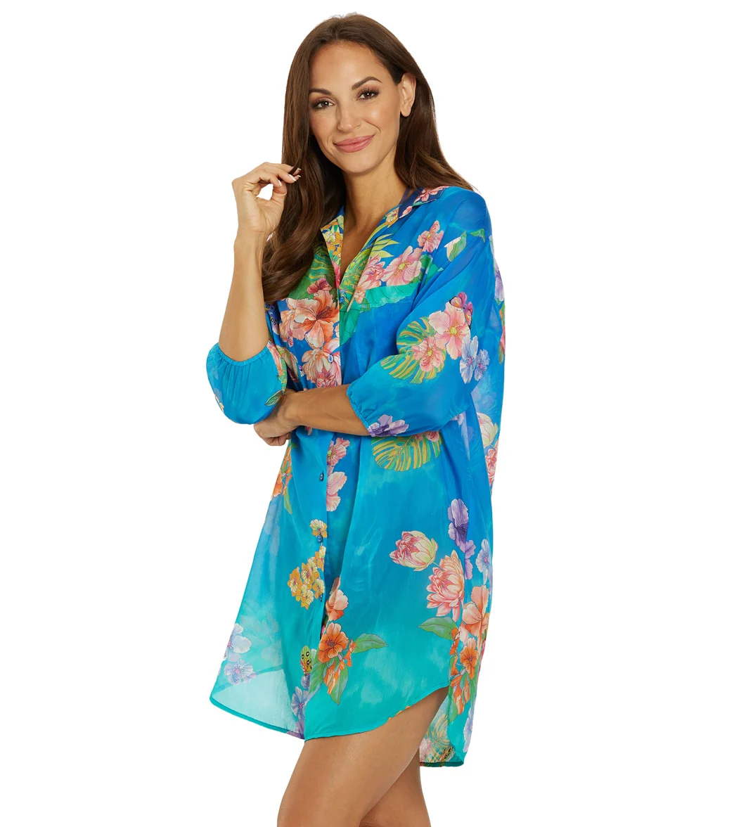 Johnny Was Women's Shirt Cover Up Dress - Image 4