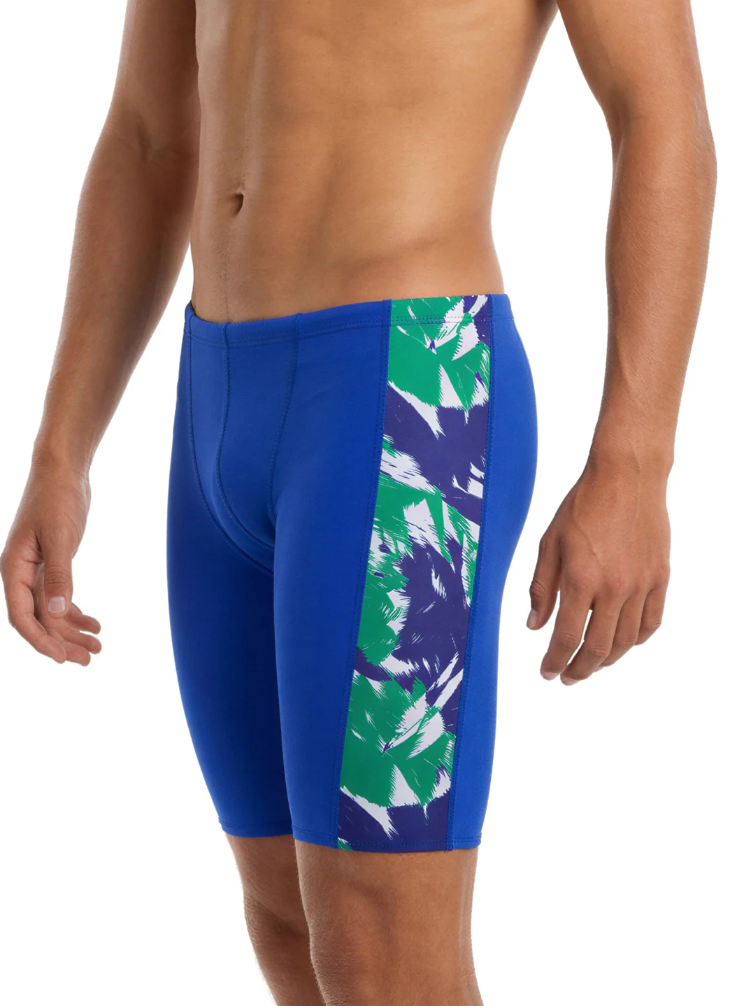 JOLYN Men's Jammer Leaves Spliced Jammer Swimsuit - Image 10