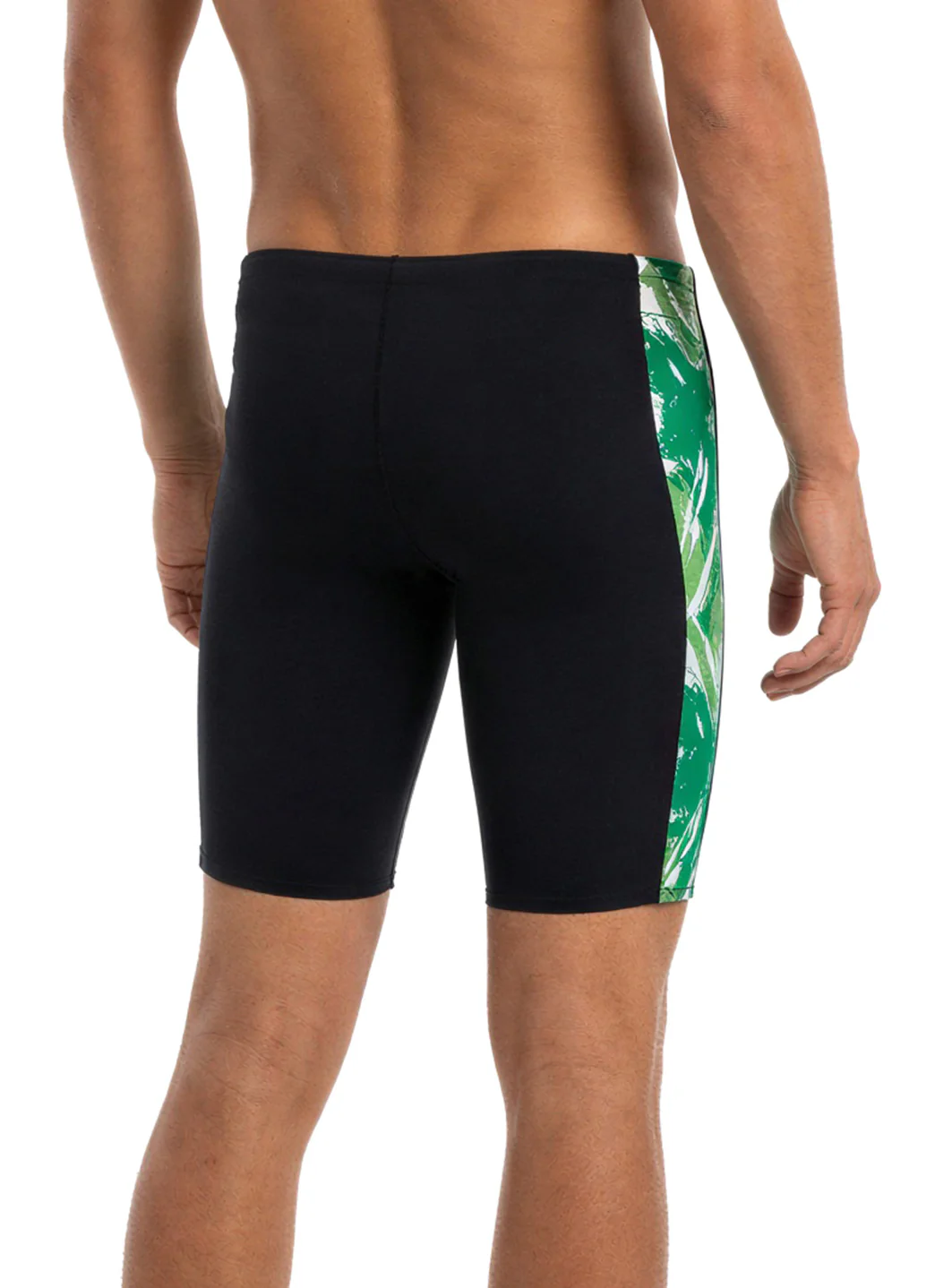 JOLYN Men's Jammer Leaves Spliced Jammer Swimsuit - Image 39