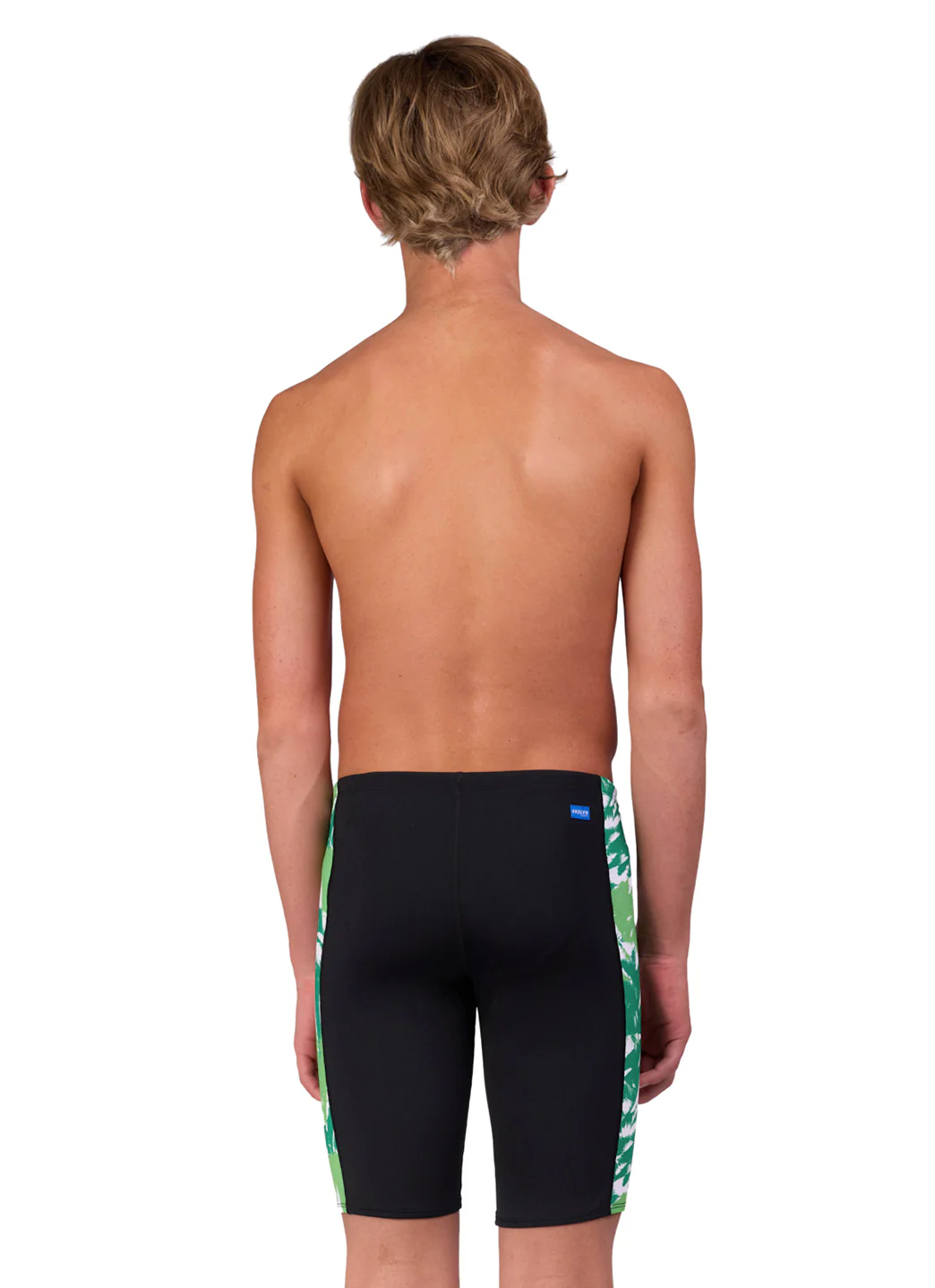 JOLYN Men's Jammer Leaves Spliced Jammer Swimsuit - Image 44