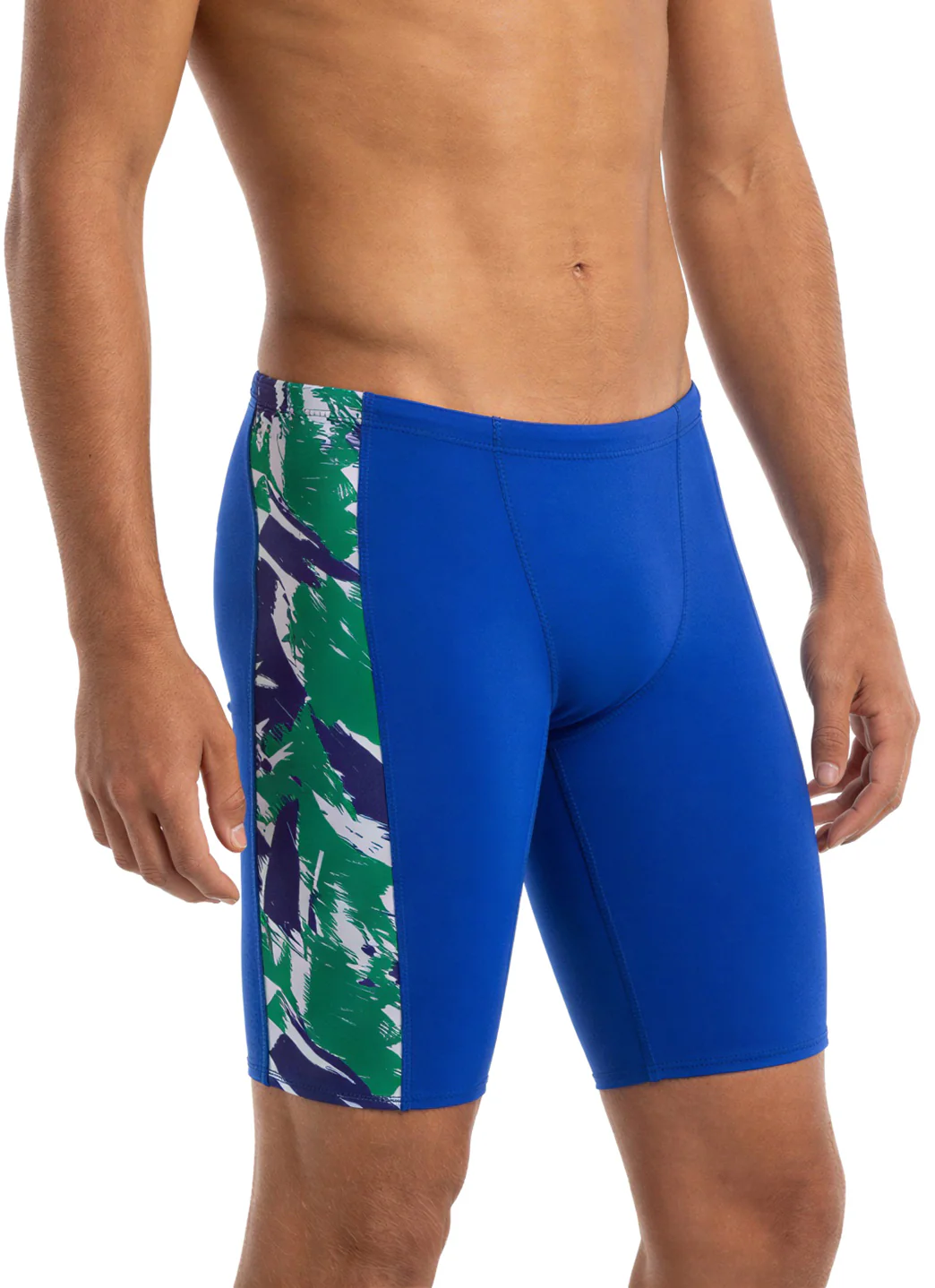 JOLYN Men's Jammer Leaves Spliced Jammer Swimsuit - Image 8