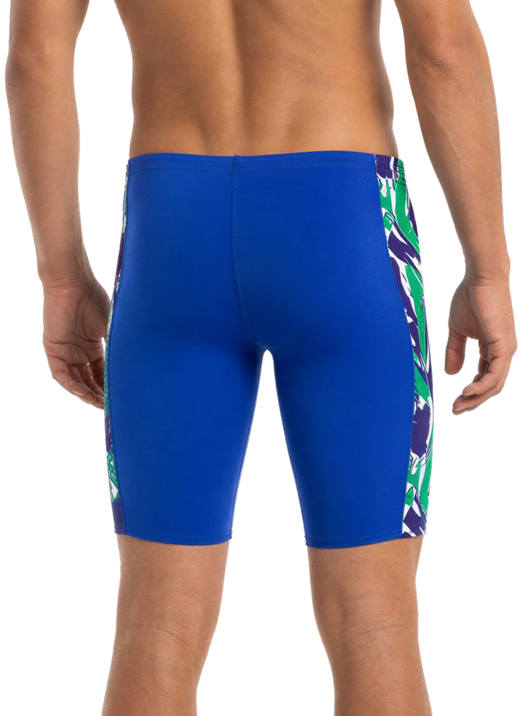 JOLYN Men's Jammer Leaves Spliced Jammer Swimsuit - Image 9