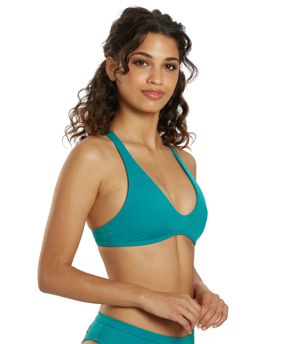 JOLYN Women's Aster Solid Racerback Bikini Top - Image 3