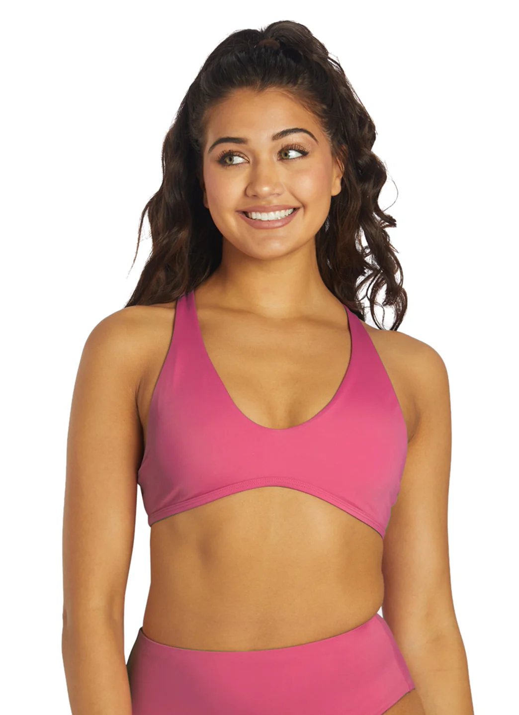 JOLYN Women's Aster Solid Racerback Bikini Top - Image 7