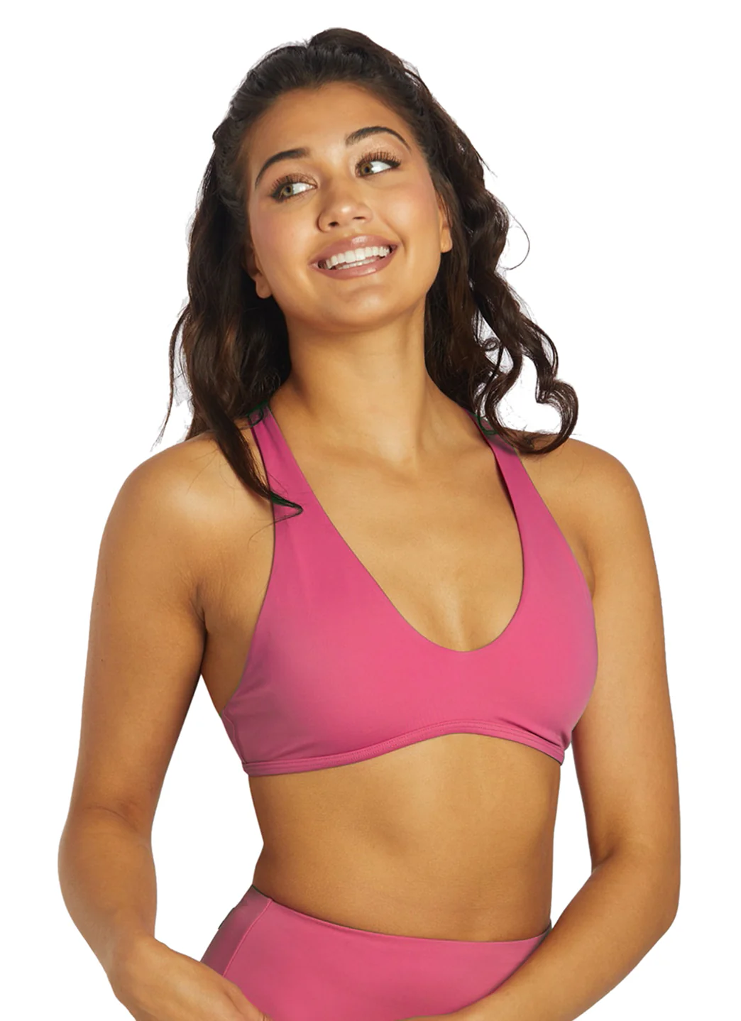 JOLYN Women's Aster Solid Racerback Bikini Top - Image 9