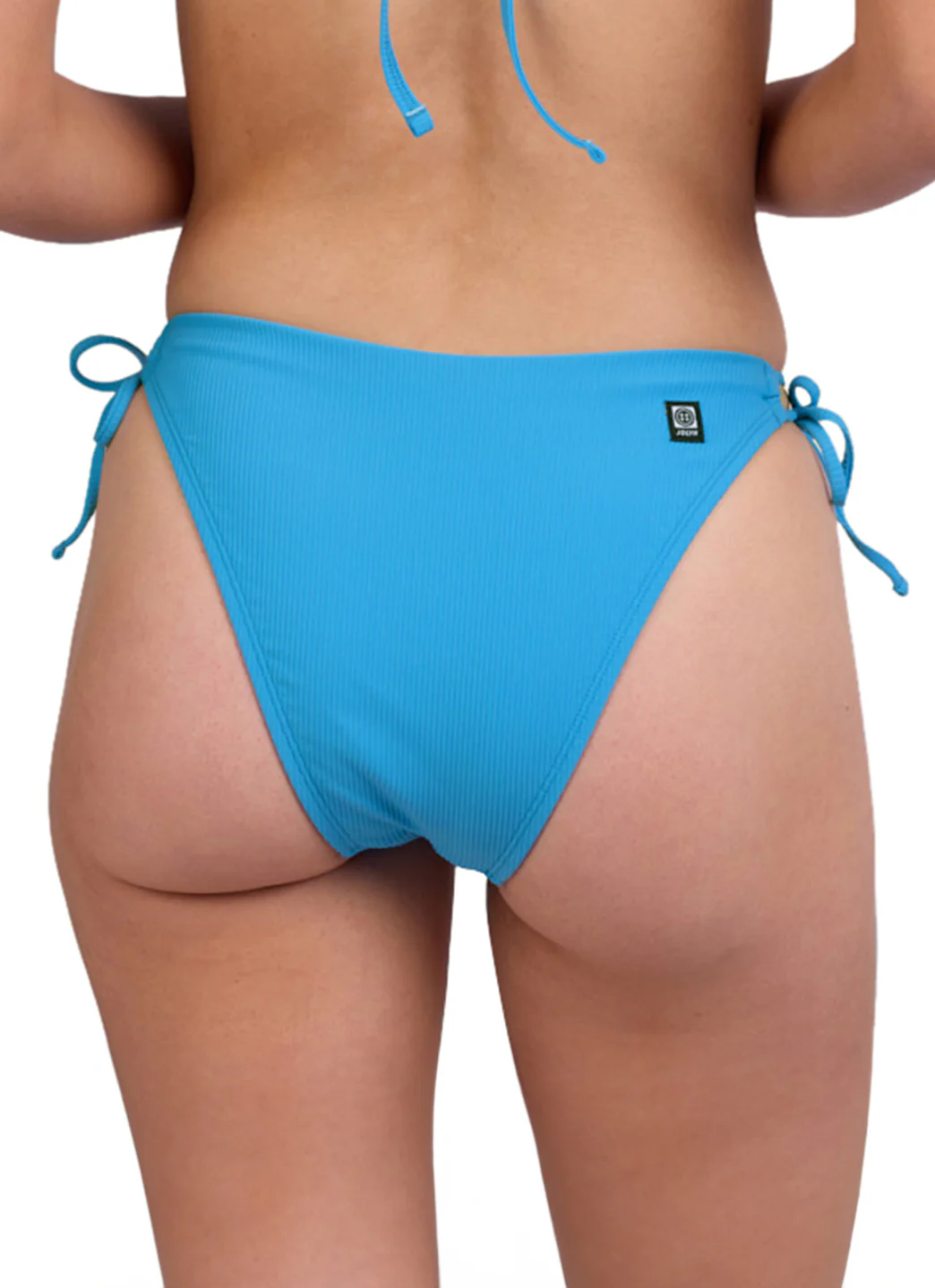 JOLYN Women's Bella Solid Rib Tie Side Bikini Bottom - Image 14