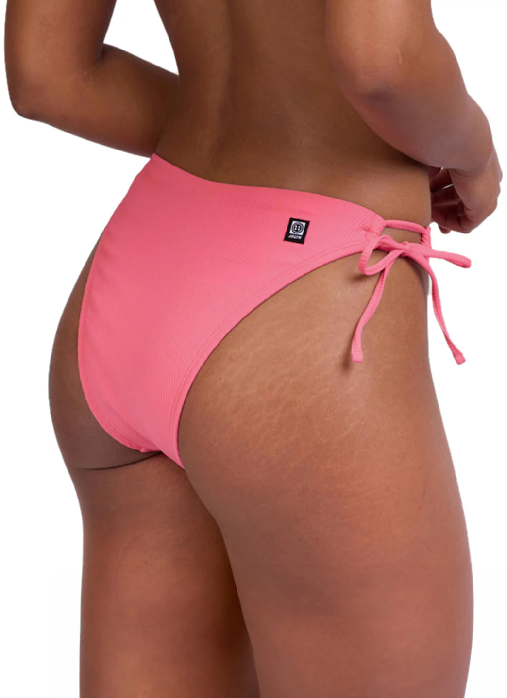 JOLYN Women's Bella Solid Rib Tie Side Bikini Bottom - Image 3