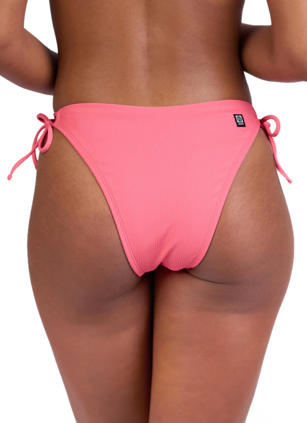 JOLYN Women's Bella Solid Rib Tie Side Bikini Bottom - Image 4