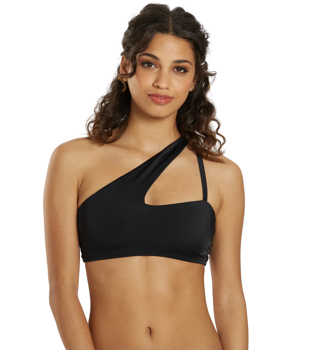 JOLYN Women's Bobbie Solid Adjustable Strap Bikini Top
