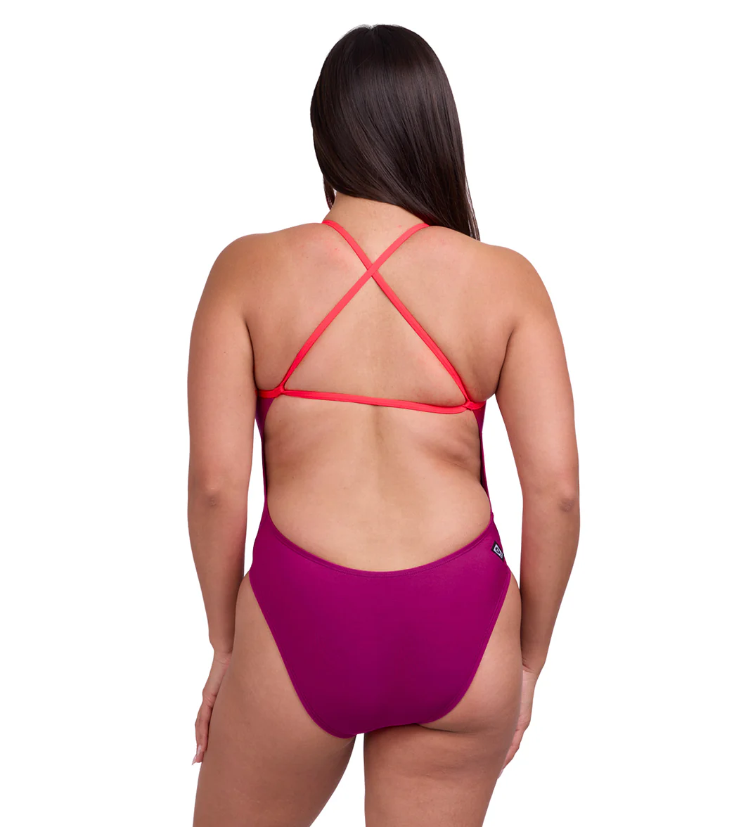 JOLYN Women's Brandon 2 Contrast Dragon Fruit One Piece Swimsuit - Image 3
