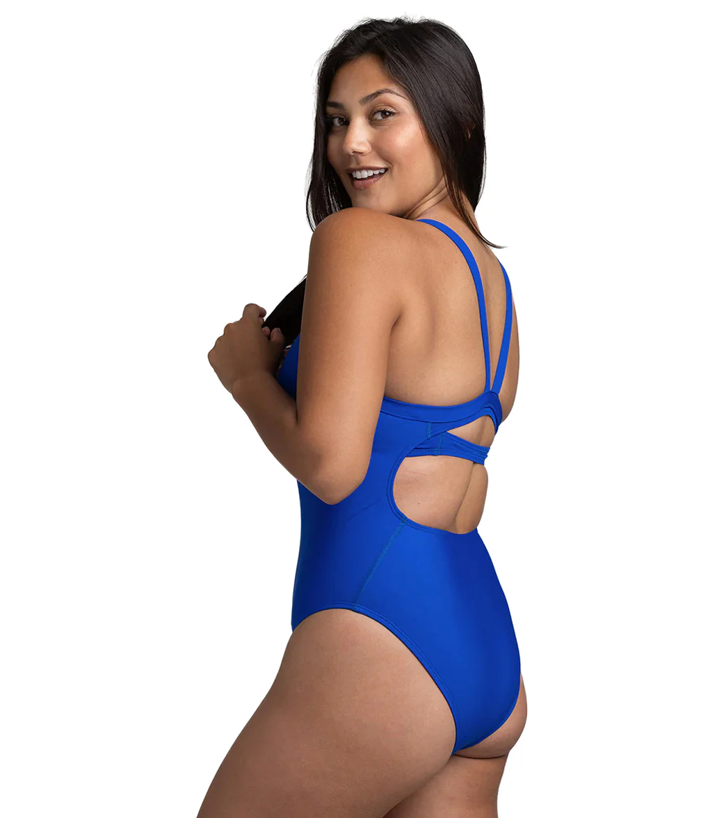 JOLYN Women's Caroline Solid One Piece Swimsuit - Image 3