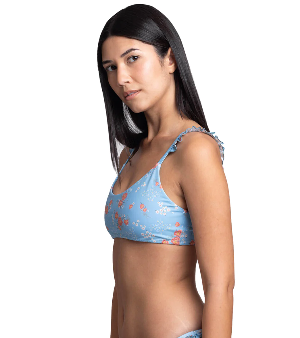 JOLYN Women's Donna Rosalinda Scoop Neck Ruffle Bikini Top - Image 4