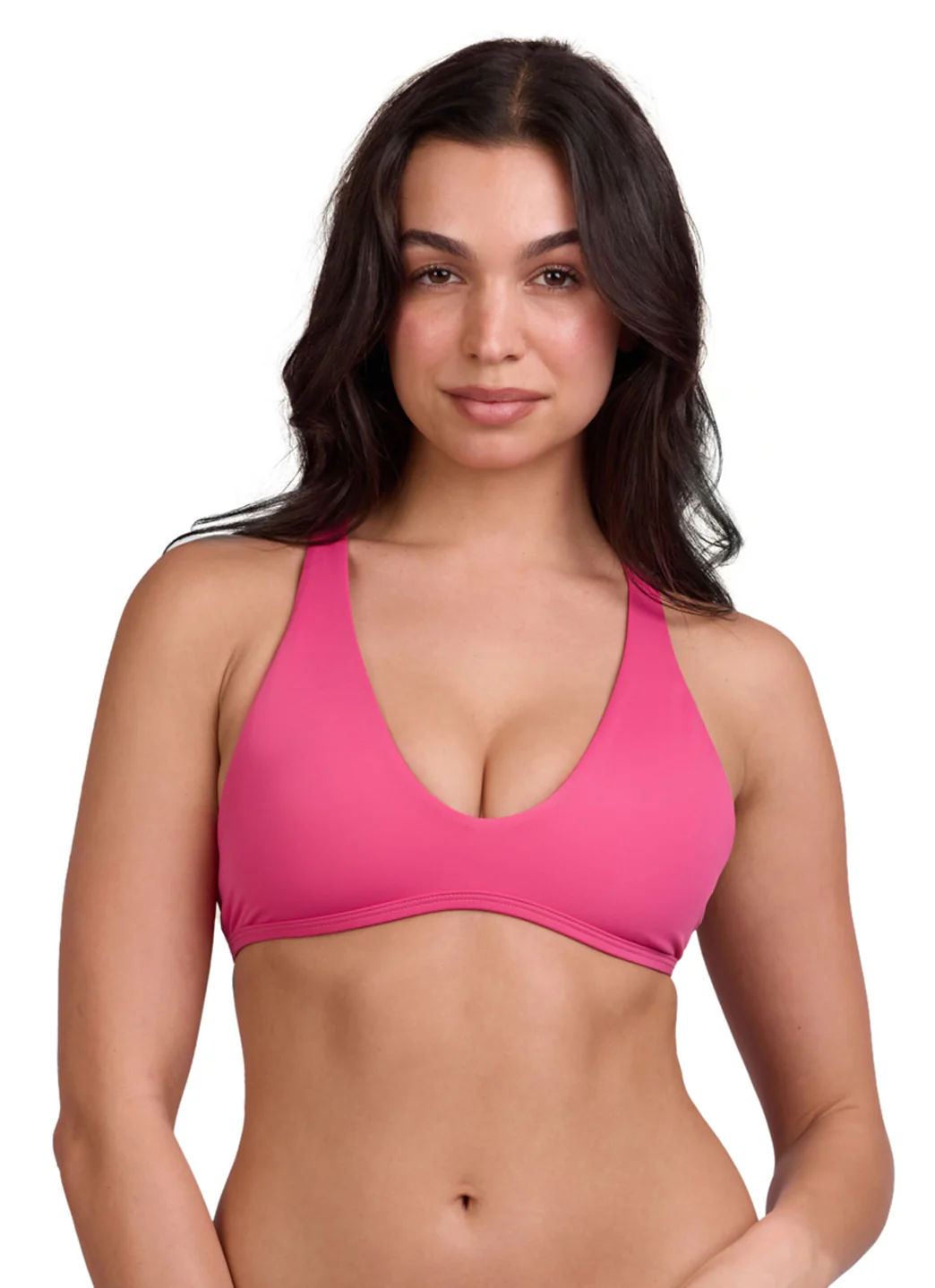 JOLYN Women's Doris Solid Racerback Bikini Top
