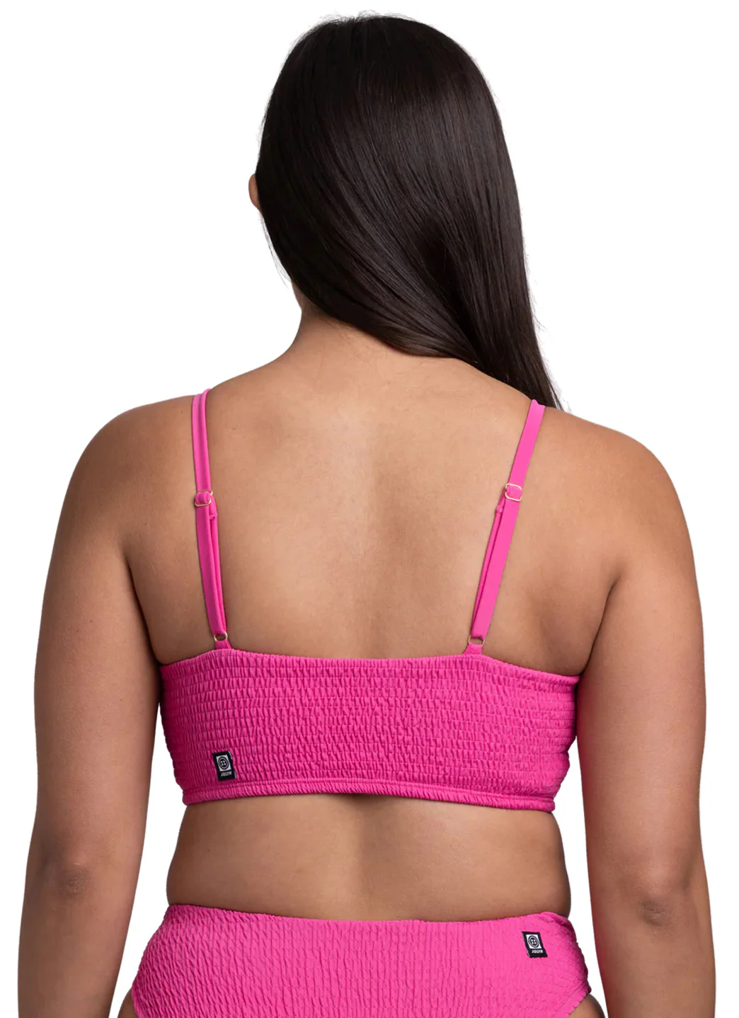 JOLYN Women's Eva Solid Smocked Bandeau Adjustable Bikini Top - Image 22