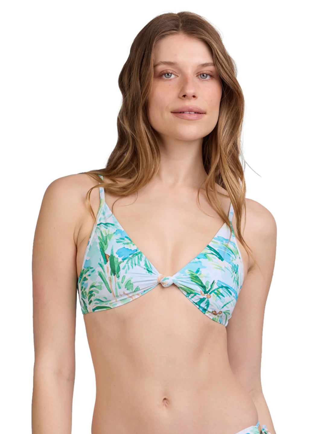 JOLYN Women's Faye Cocopalm Front Knot Bikini Top - Image 2