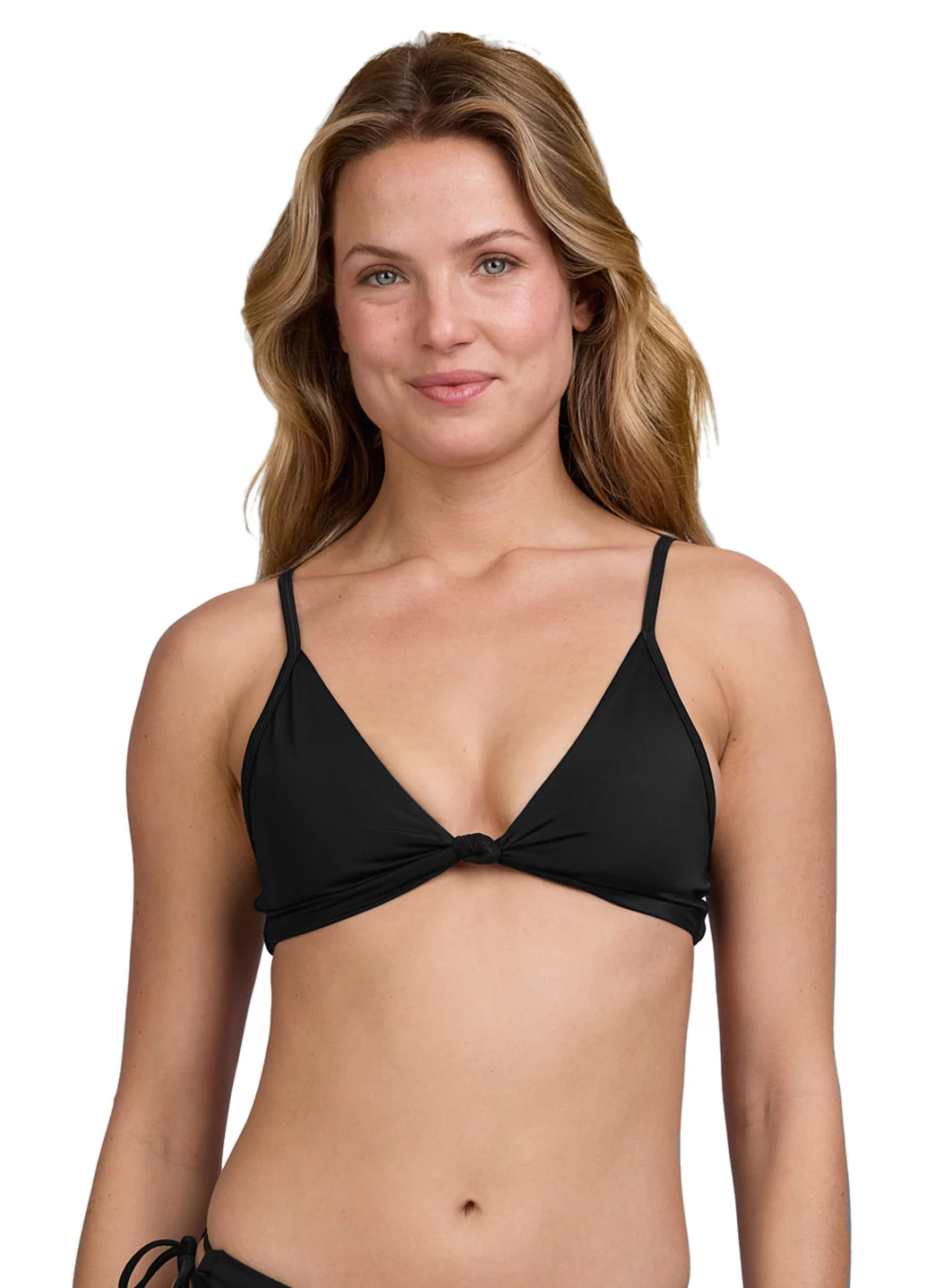 JOLYN Women's Faye Solid Front Knot Bikini Top - Image 8