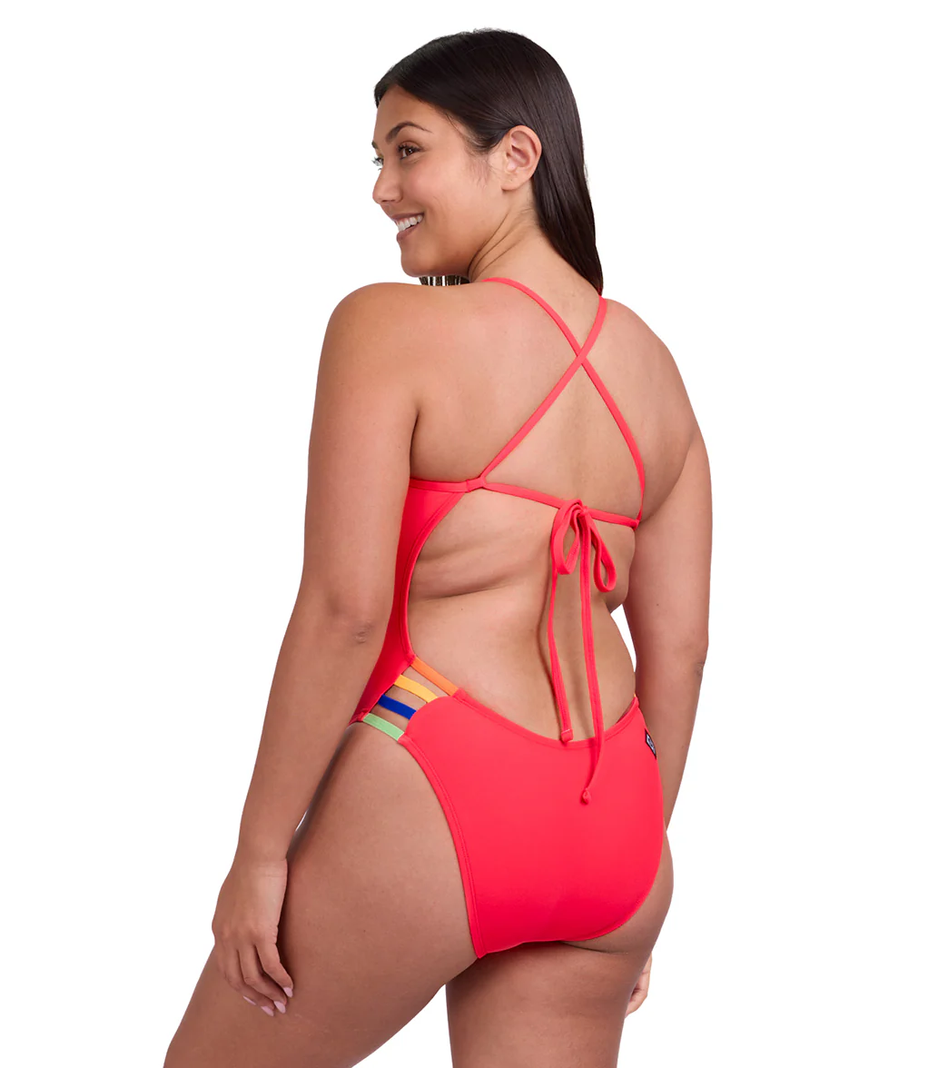 JOLYN Women's Gavin 2 Contrast Strawberry One Piece Swimsuit - Image 7