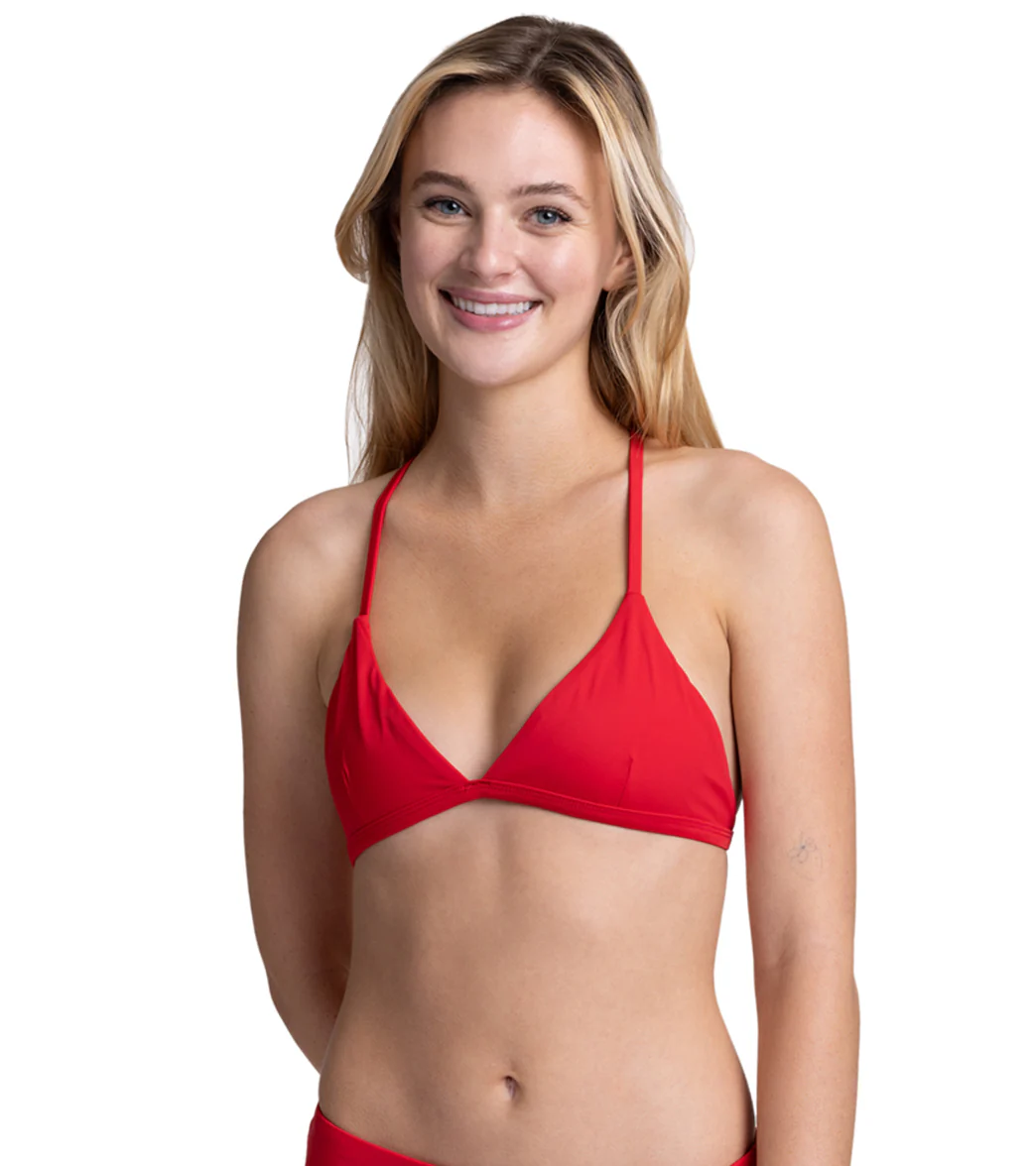 JOLYN Women's Hailey Triangle Y Back Detail Bikini Top - Image 19