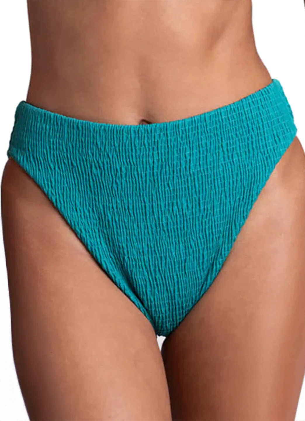 JOLYN Women's Hazel High Waist Smocked Bikini Bottom - Image 13