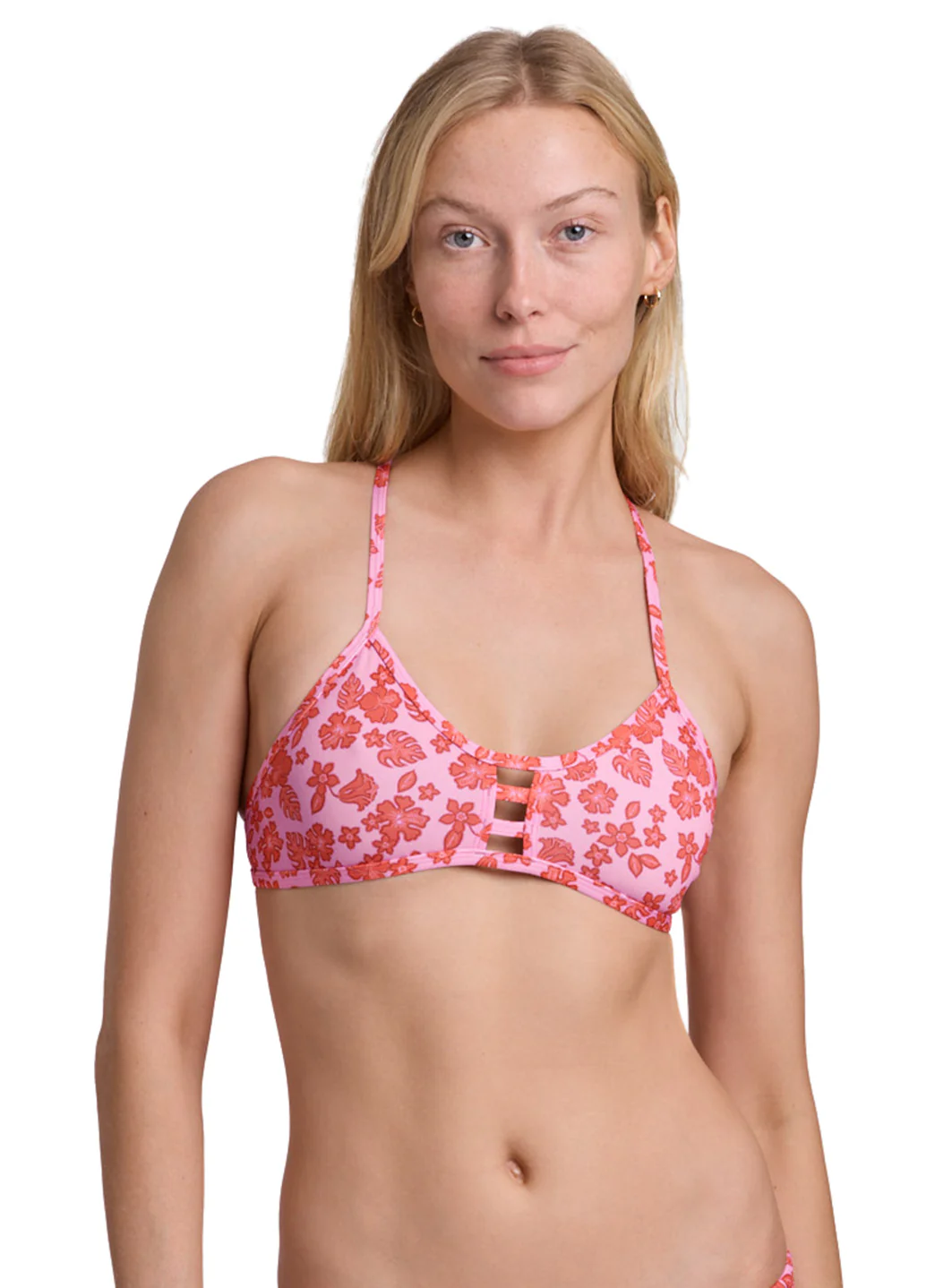 JOLYN Women's Hibiscus Haze Tomcat Printed Bikini Top - Image 3