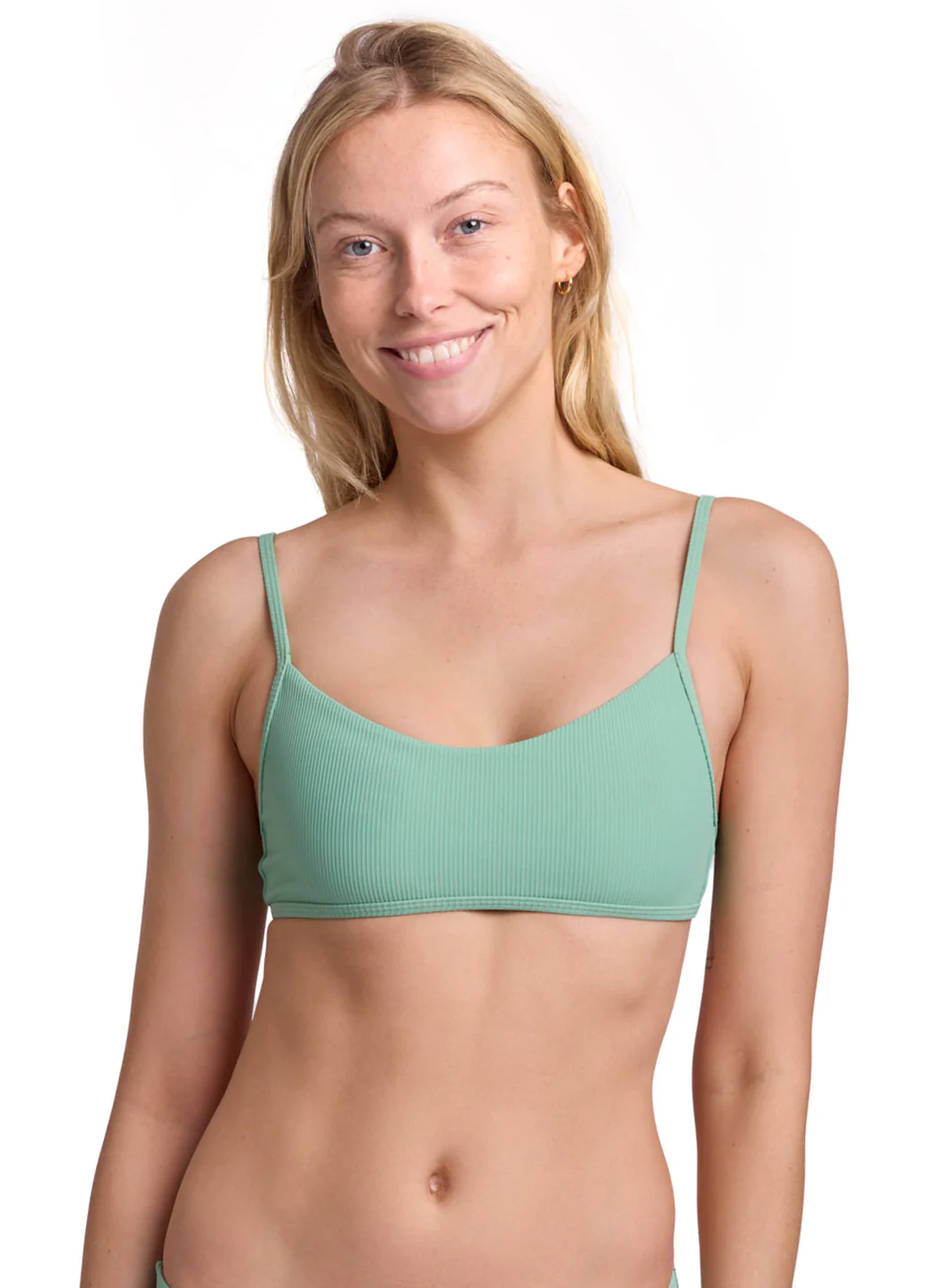 JOLYN Women's Hikari Solid Rib Tie-Back Bikini Top - Image 8