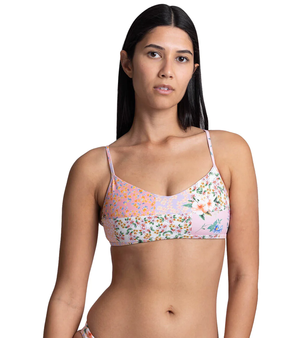 JOLYN Women's Hikiri Cottage Patch Scoop Neck Tie Back Bikini Top - Image 8