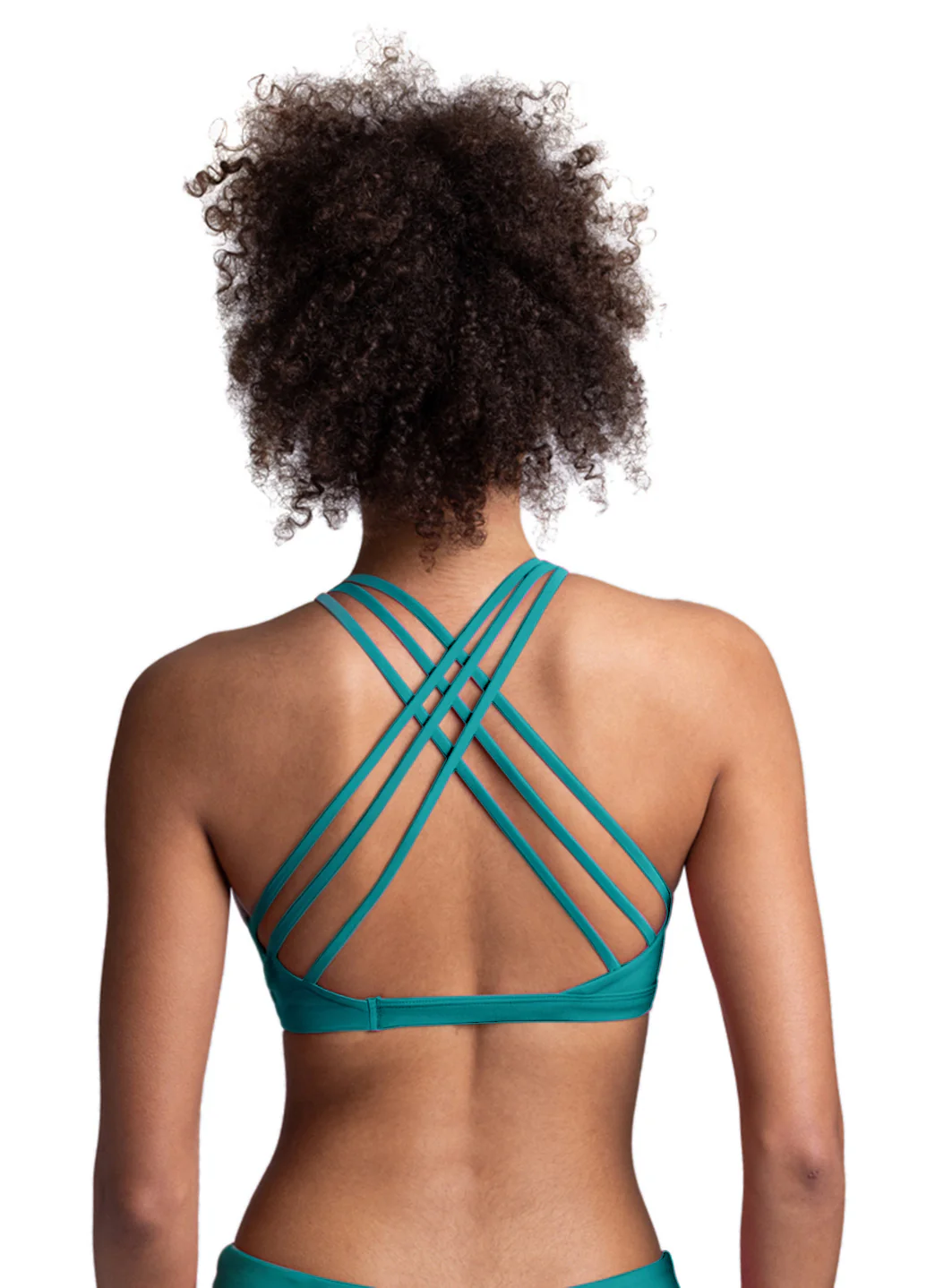 JOLYN Women's Jada Solid High Neck Strappy Back Bikini Top - Image 19