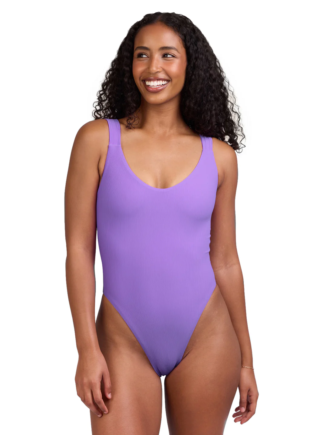 JOLYN Women's Jiro Solid Rib Tie-Back One Piece Swimsuit - Image 13