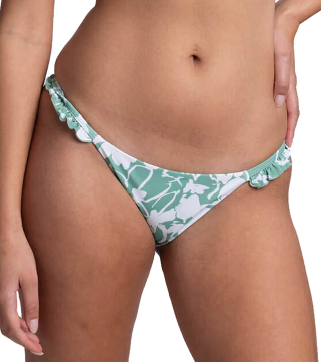 JOLYN Women's Karlee Floriana Side Ruffles Low Rise Bikini Bottom - Image 6