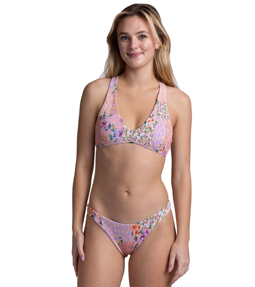 JOLYN Women's Kelia Cottage Patch Smocked French Cut Bikini Bottom - Image 6