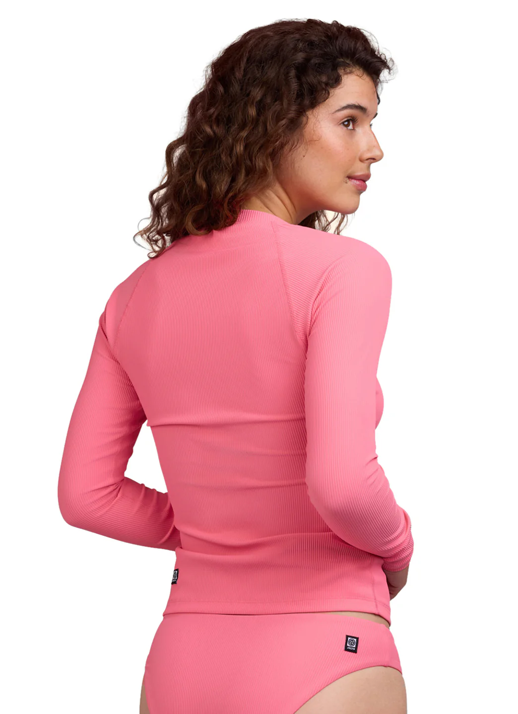 JOLYN Women's Noonan Solid Rib Long Sleeve Rash Guard - Image 10